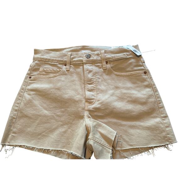NWT Old Navy Women's Tan Denim Shorts Sky-Hi A-Line Size 10 - Picture 1 of 6